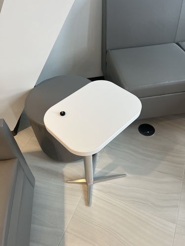 Miter Table by HBF (White/Chrome) - Image 1