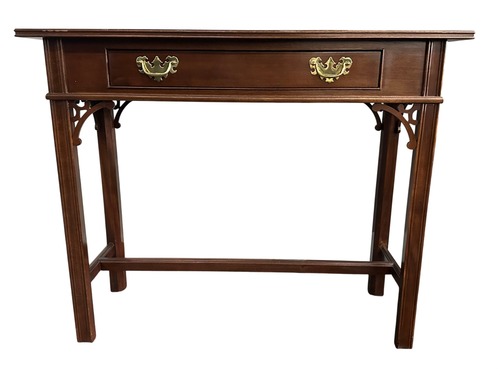Councill Furniture Georgian Carved Banded Mahogany Console Table - Image 1