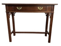 Councill Furniture Georgian Carved Banded Mahogany Console Table