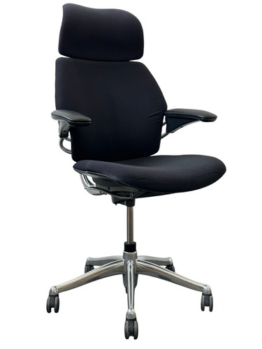 Humanscale Freedom Task Chair with Headrest (Black/Chrome) - Image 1