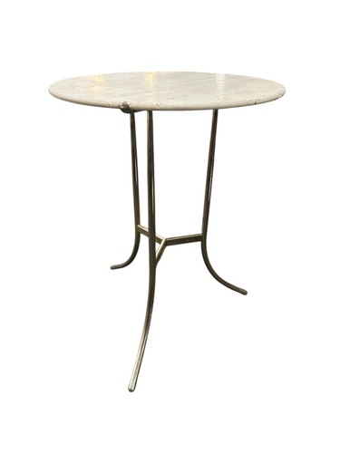 Cedric Hartman Mid Century Metal and Stone Side End Table - Image 1