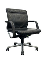 Wilkhan FS-LINE Swivel Mid Back Management Chair (Black/Chrome)