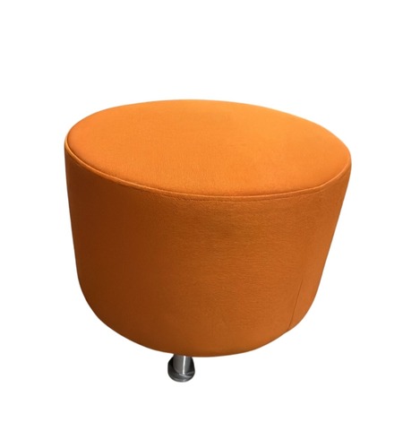 Turnstone Orange Ottoman (Orange/Silver) - Image 1