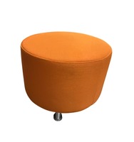 Turnstone Orange Ottoman (Orange/Silver)