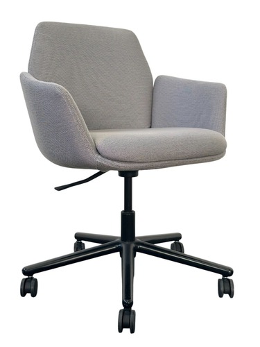 Haworth Poppy Guest Chair with 5-Star Base (Oceanic Paddle/Black) - Image 1