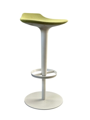 Arper Babar Upholstered Bar Stool by Simon Pengelly (Green/White) - Image 1