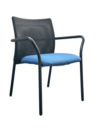 Steelcase Jersey Multi-Use Stack Chair (Black/Blue) - Image 1