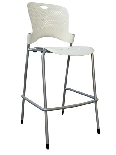 Herman Miller Caper Stacking Stool (White/Silver) - Image 1