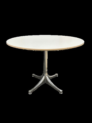 Herman Miller Nelson Pedestal Coffee Table (White/Chrome) - Image 1