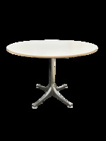 Herman Miller Nelson Pedestal Coffee Table (White/Chrome)