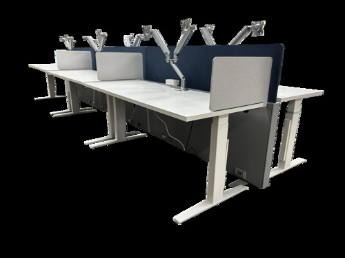 Herman Miller Motia Height Adjustable Benching Workstation (White) - Image 1