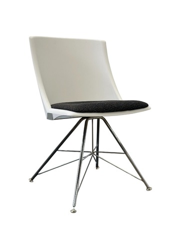 Artifakt Side Chair by Source (White/Chrome) - Image 1