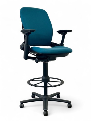 Steelcase Leap V2 Task Stool (Caspian Blue/Black) - Image 1