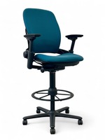 Steelcase Leap V2 Task Stool (Caspian Blue/Black)