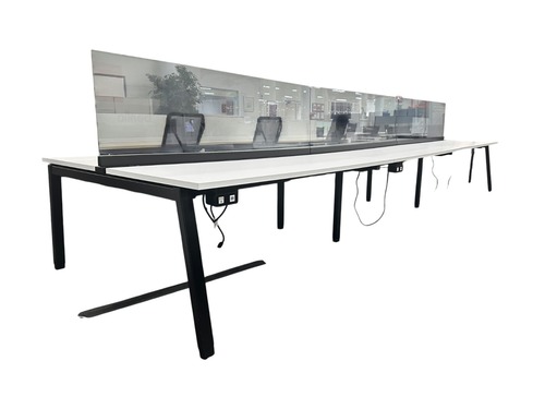 Teknion Interpret Benching Station (White/Black) - Image 1