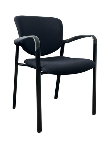 Haworth Improv Side Chair with a Plastic Back (Black/Black) - Image 1