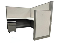 Steelcase Answer Cubicle with Mobile Ped (5'D x 5'W x 54/42"H)