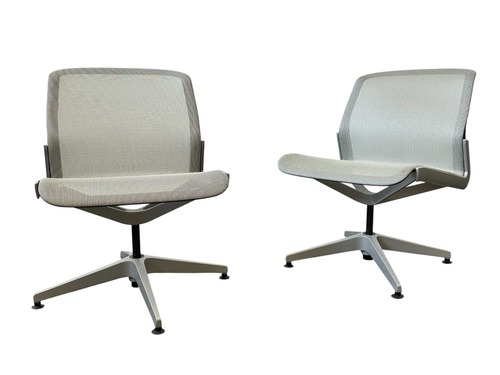 Pair of Allsteel Clarity Lounge Swivel Chairs - Image 1