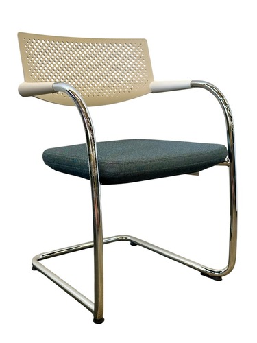 Vitra Visavis Cantilever Chair by Antonio Citterio (Blue/Chrome) - Image 1