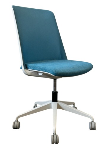 Global Prefer Armless Mult-Task Chair (Blue/White) - Image 1