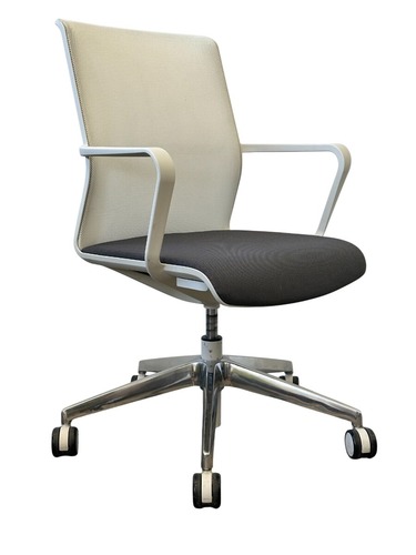 Senator Circo Conference Chair (Light Gray/Chrome)) - Image 1