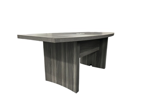 6' Grey Laminate Boat Shaped Conference Table - Image 1