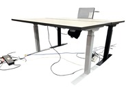 Knoll Height Adjustable Desk (Tan/Silver)