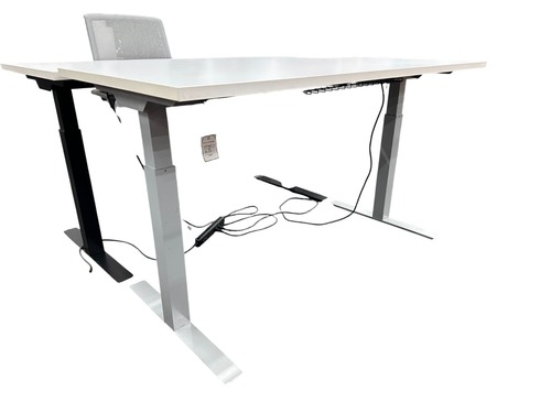 Knoll Height Adjustable Desk (White/Silver) - Image 1