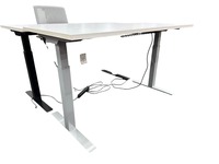 Knoll Height Adjustable Desk (White/Silver)