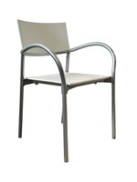 Sergis Breeze Armchair by Carlo Bartoli (White/Silver)