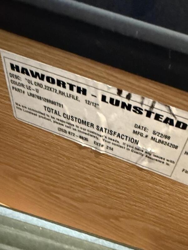 Haworth-Lunstead Mahogany Laminate with filing cabinet - Thumbnail 6