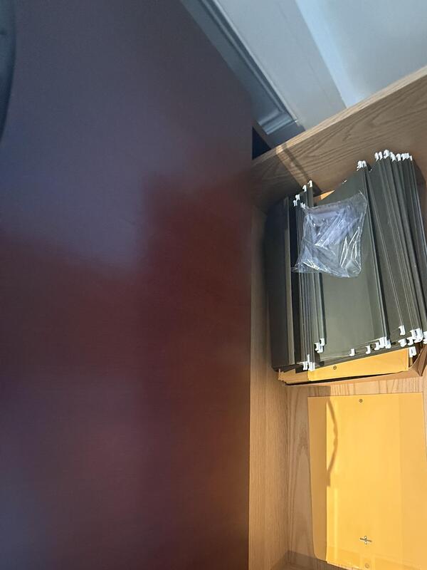 Haworth-Lunstead Mahogany Laminate with filing cabinet - Thumbnail 5