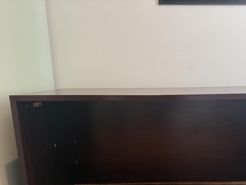 The HON Company 60" x 24" Traditional Mahogany Laminate Credenza Shell - Image 1