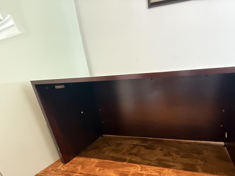 The HON Company 60" x 24" Traditional Mahogany Laminate Credenza Shell - Thumbnail 7