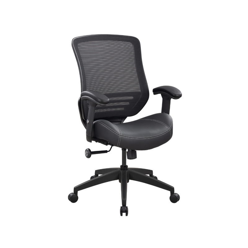 Sterling Plus Size Mesh Back Task Chair with PU Leather Seat - Thumbnail 4