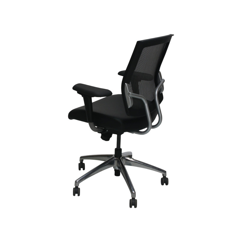 Focus Used Graphite Mesh Back Task Chair w Aluminum Base - Thumbnail 3