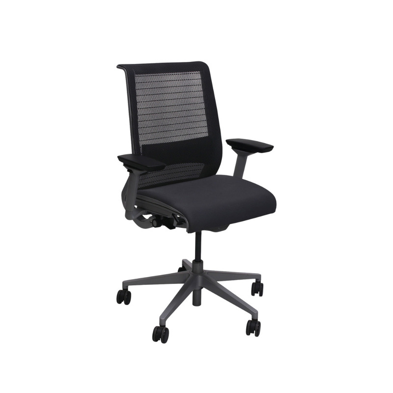Think Used Task Chair w Platinum Frame - Image 1