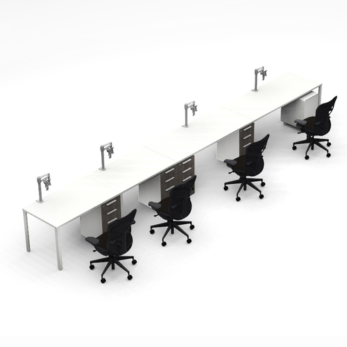'Canvas' Benching Workstation (WS-4T6S) - Image 1