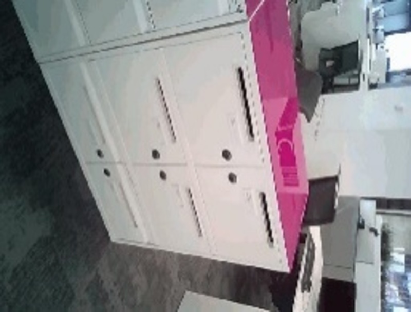 Six Door Locker (Pink Glass Top) - Image 1