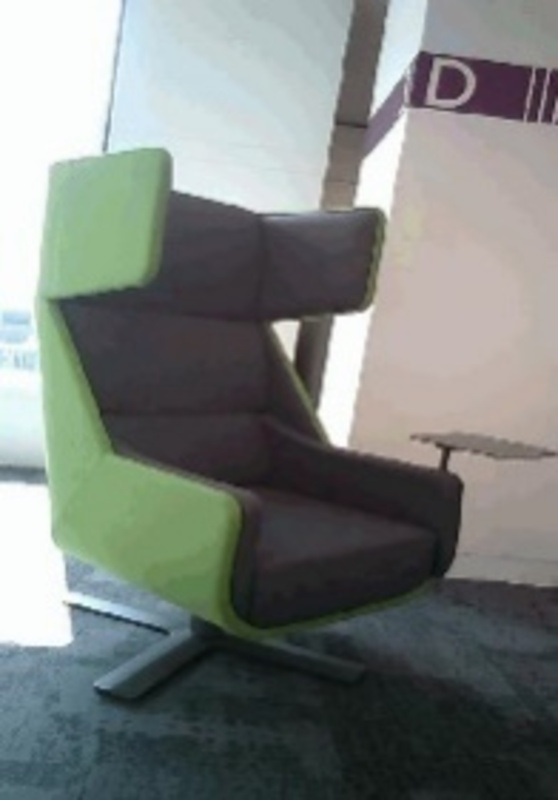 High Back Arm Chair With Tablet Arm - Image 1