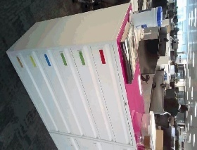 Six Draw Cabinet (Pink Glass Top) - Image 1