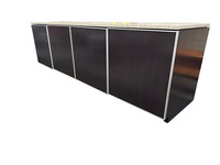 8' Walnut Veneer Credenza with Granite Top