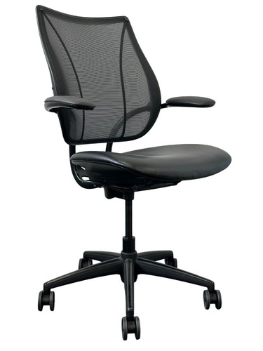 Humanscale Liberty Task Chair (Black Leather/Black) - Image 1