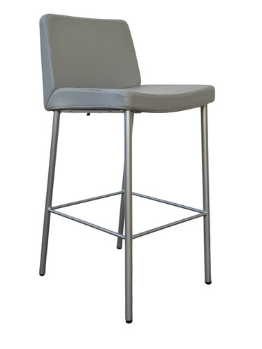 Hon Flock Bar Height Stool (Grey/Silver) - Image 1