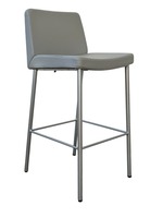 Hon Flock Bar Height Stool (Grey/Silver)