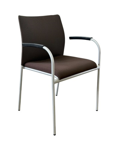 Keilhauer Flit Stack Chair - 3813 (Brown/Silver Metalic) - Image 1