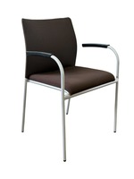 Keilhauer Flit Stack Chair - 3813 (Brown/Silver Metalic)