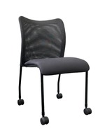 Allseating Inertia Guest Chair with Casters (Dark grey/Black)