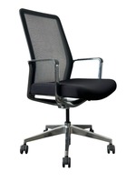 9to5 Seating Mila Conference Chair (Graphite/Chrome)