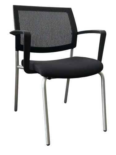 SitOnIt Focus Side Chair (Black/Silver) - Image 1